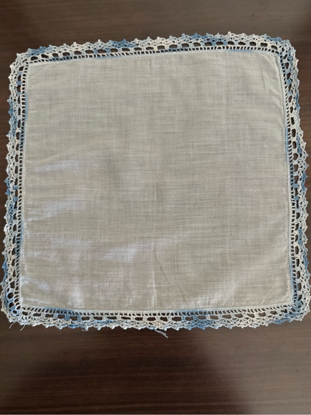 Vintage Set of 3 Blue Handkerchiefs - Gorgeous Set! - Picture 5 of 7